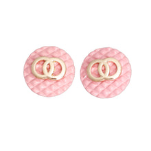 Load image into Gallery viewer, Pink Pastel Designer Style Quilted Studs
