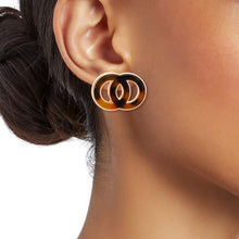 Cargar imagen en el visor de la galería, Tortoiseshell Infinity Earrings
