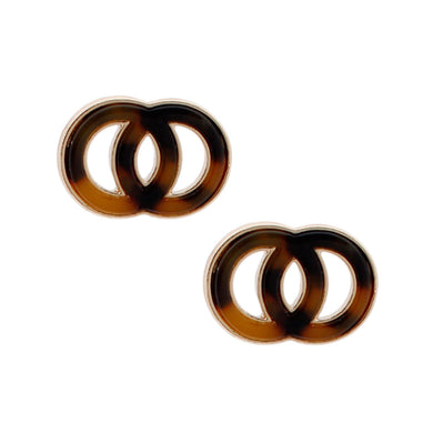 Tortoiseshell Infinity Earrings