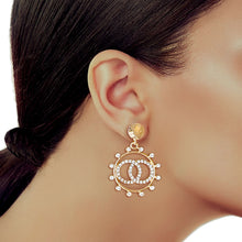 Load image into Gallery viewer, Gold Circle Infinity Earrings
