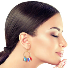 Cargar imagen en el visor de la galería, Multi Color Marble Bead Earrings
