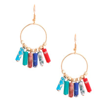 Load image into Gallery viewer, Multi Color Marble Bead Earrings
