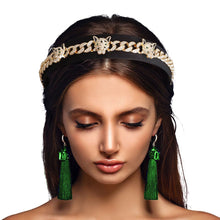 Load image into Gallery viewer, Designer Tiger Iced Chain Headband
