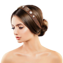 Load image into Gallery viewer, Brown Fabric Designer Headband
