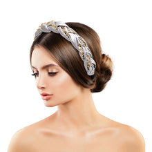 Cargar imagen en el visor de la galería, Silver Braided Chain Headband

