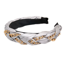 Cargar imagen en el visor de la galería, Silver Braided Chain Headband
