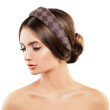 Load image into Gallery viewer, Brown Harlequin Print Headband
