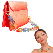 Load image into Gallery viewer, Multi Pastel Clear Link Chain Necklace
