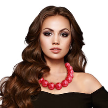 Load image into Gallery viewer, Red Bubble Gum Pearl Necklace

