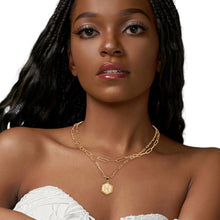 Load image into Gallery viewer, H Hexagon Initial Charm Necklace
