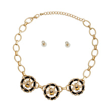 Load image into Gallery viewer, Gold Cable Chain Black Bee Necklace

