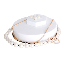 Load image into Gallery viewer, 3 Layer Designer Dupe Pearl Necklace
