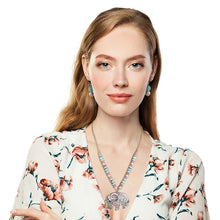 Load image into Gallery viewer, Burnished Silver and Bead Elephant Necklace
