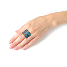 Load image into Gallery viewer, Patina Metal Boho Cross Ring
