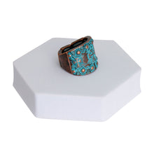 Load image into Gallery viewer, Patina Metal Boho Cross Ring
