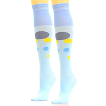 Load image into Gallery viewer, Socks Knee High Blue Retro Bubble for Women
