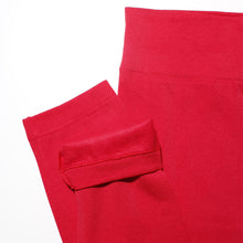 Load image into Gallery viewer, Red Fleece Lined Leggings-Waist 25&quot;-32&quot;.
