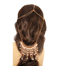 Load image into Gallery viewer, Gold and Cream Pearl Head Chain
